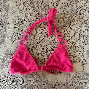 hot pink groovy bikini top medium